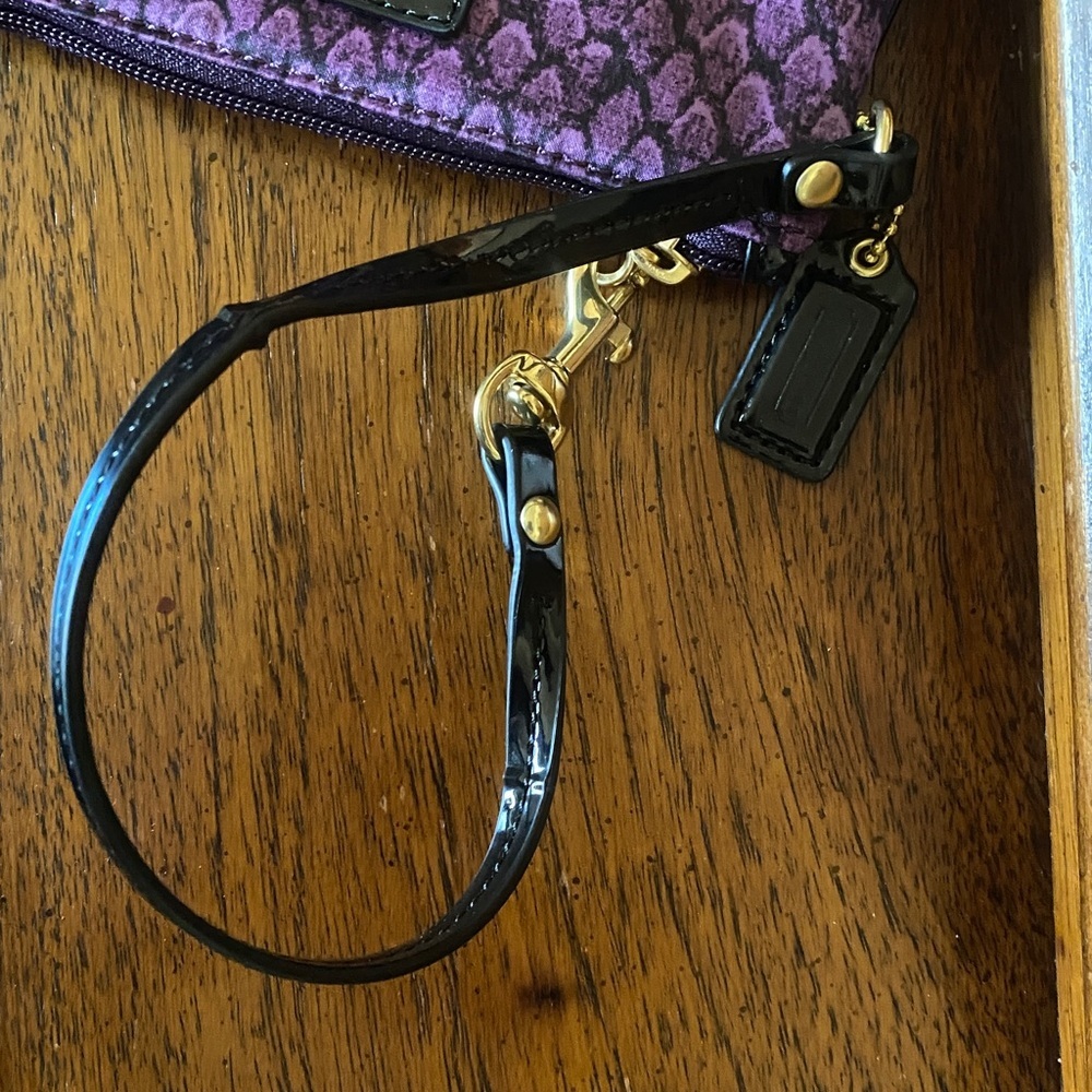 Coach Taylor Snake Print Satin Wristlet ๐ - Picture 4 of 8
